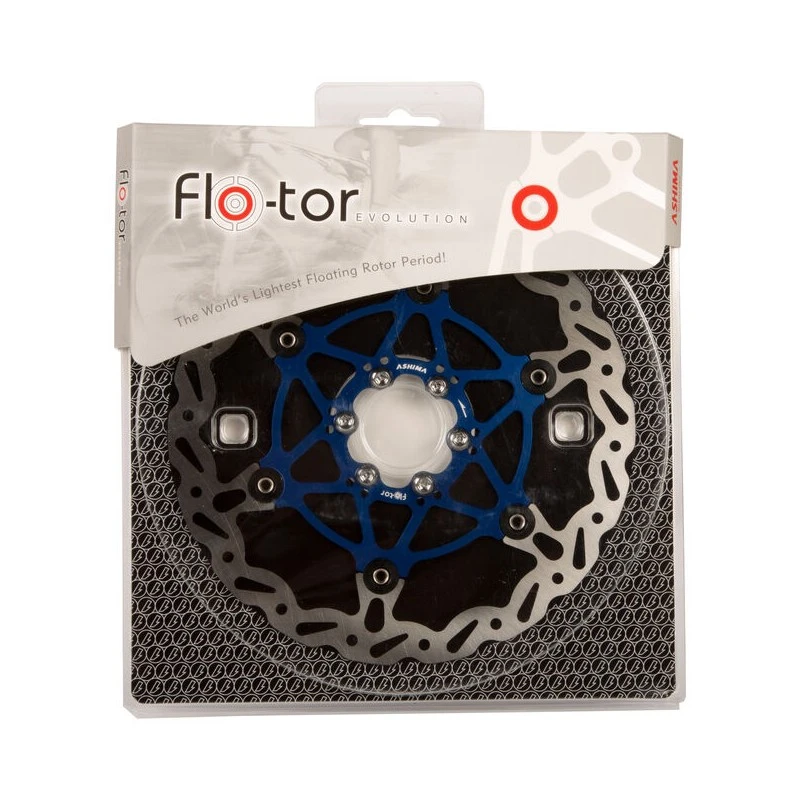Disco Freno Ashima Flotor Evolution Alluminio 6 Fori Flottante Blu 1 Disco Freno Ashima Flotor Evolution Alluminio 6 Fori Flottante Blu