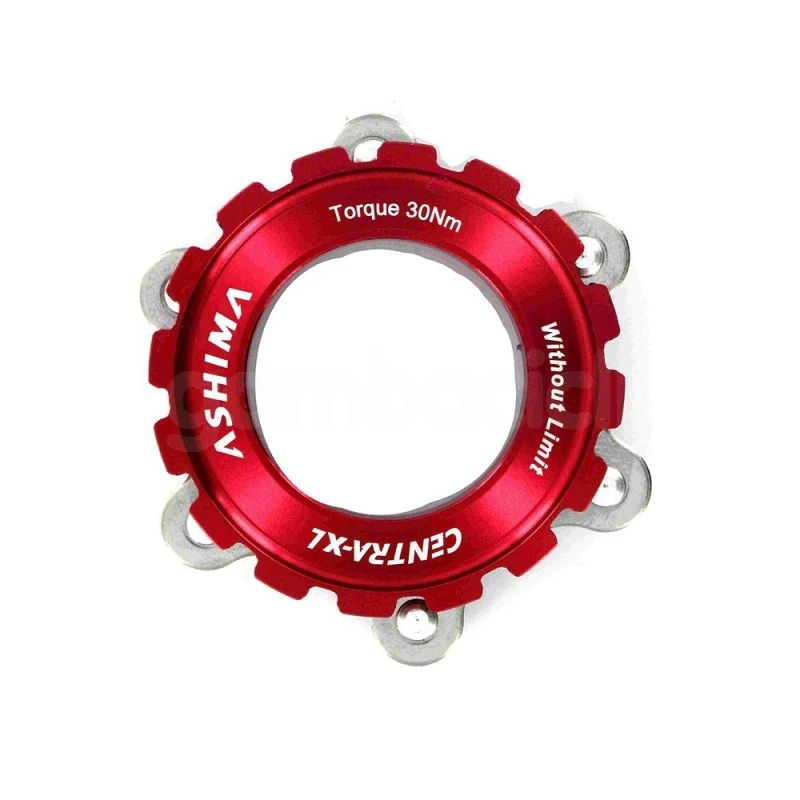 Ashima Adattatore Da Centerlock A 6 Fori Rosso AC03 Per Perno Passante 1 Ashima Adattatore Da Centerlock A 6 Fori Rosso AC03 Per Perno Passante