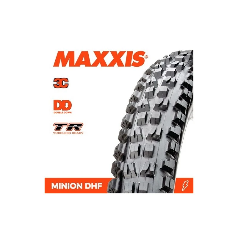 Copertone MTB MAXXIS MMinion DHF 29x2.50WT DD TR 120X2TPI 3C MaxxGrip 2 Copertone MTB MAXXIS MMinion DHF 29x2.50WT DD TR 120X2TPI 3C MaxxGrip - immagine 2
