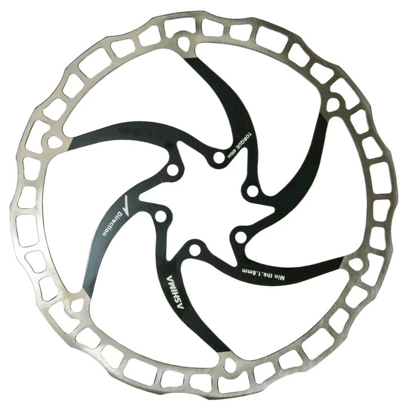 Disco Freno ASHIMA ARO 08 6 Fori Nero 2 Disco Freno ASHIMA ARO 08 6 Fori Nero - immagine 2