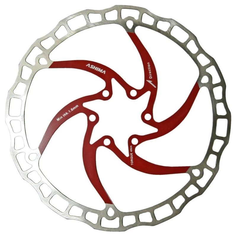 Disco Freno ASHIMA ARO 08 6 Fori Rosso 1 Disco Freno ASHIMA ARO 08 6 Fori Rosso