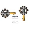Pedali MTB Exustar PM 222 TI Spd Gold In Titanio